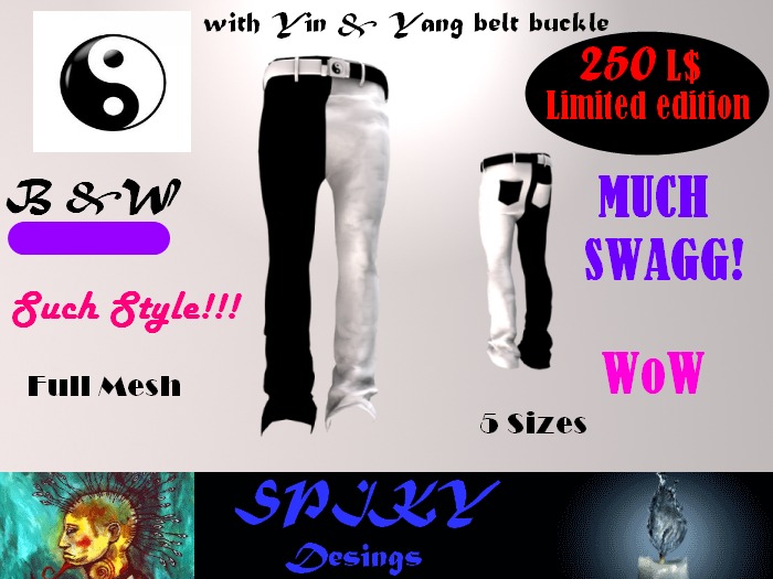 *Spiked B&W Pants Original*