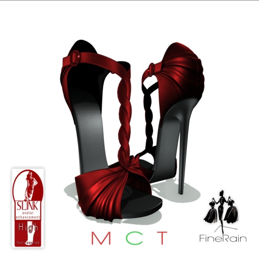 :: FineRain creations.::Braid Heels Red