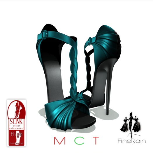 :: FineRain creations.::Braid Heels Turquoise