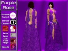 [TKS] Complete Outfit - Purple Rose Lace Dress