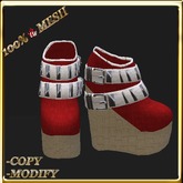 LW_ Boxed Mesh Boots with 3 Lilies - Suede Platinum