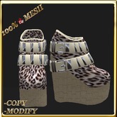 LW_ Boxed Mesh Boots with 3 Lilies - Suede Platinum