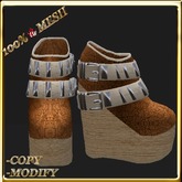 LW_ Boxed Mesh Boots with 3 Lilies - Suede Platinum