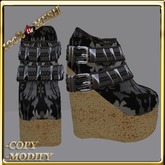 LW_ Wedge Style Platform Pumps - Camouflage 1