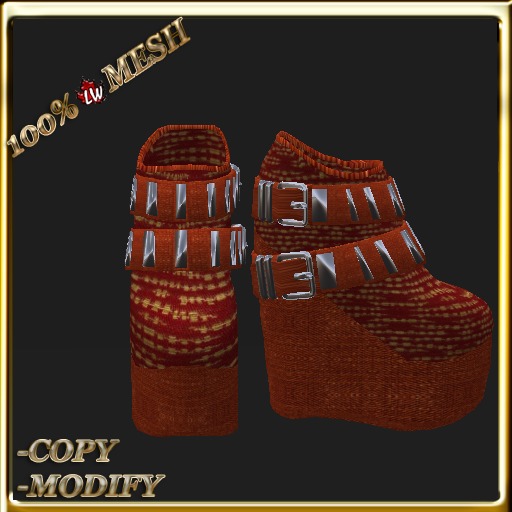 LW_ Wedge Style Platform Pumps - Fire