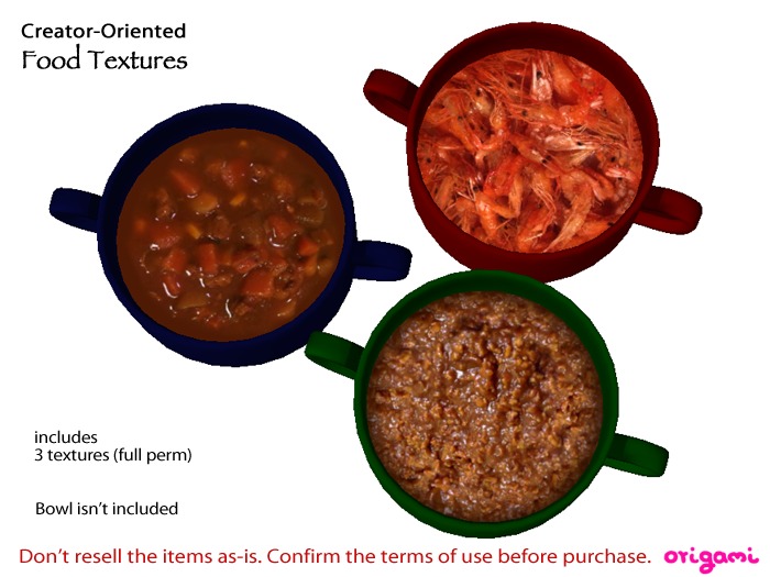 origami~* Food Textures