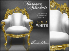 Boudoir Baroque Armchair Gold//White