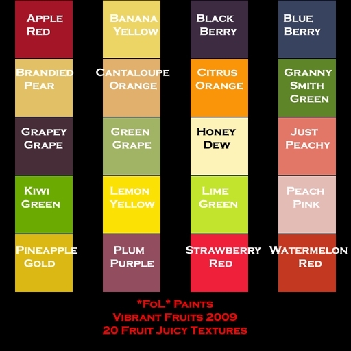 *FoL* Textures - Vibrant Fruits Paint