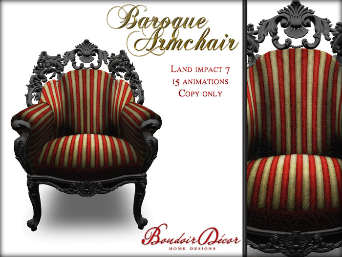 Baroque Chair White/Black