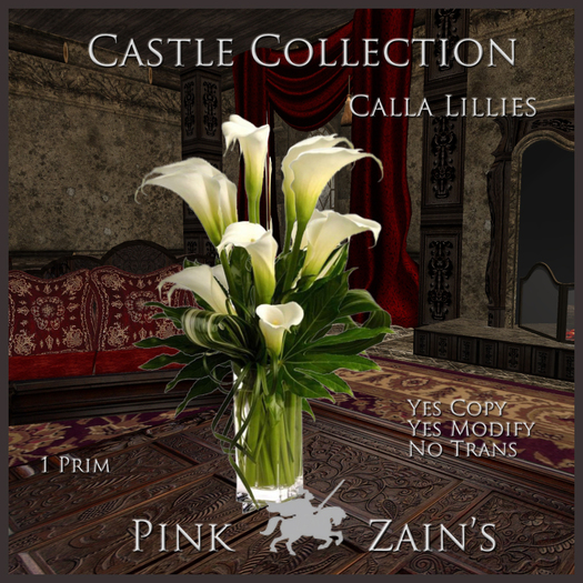 White Calla Lillies in Clear Vase