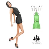 :: FineRain creations.::Akina MiniDress Green