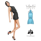 :: FineRain creations.::Akina MiniDress Turquoise