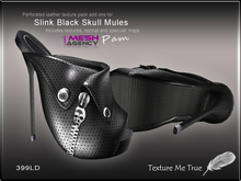 TMT. SLINK High Skull Mules "Pam" perforated leather texture pack add ons