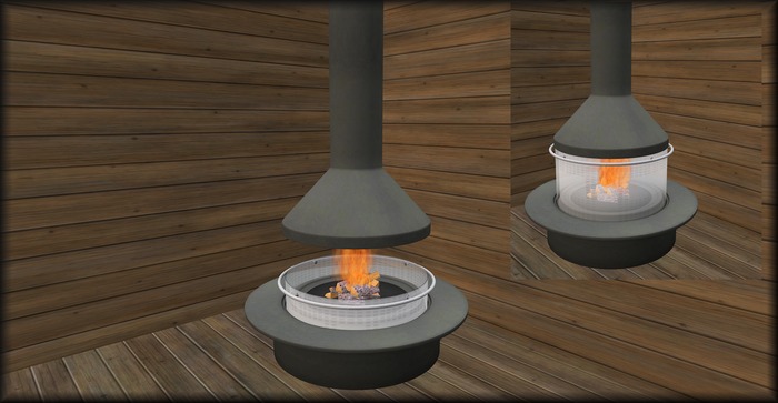 Modern Fireplace black