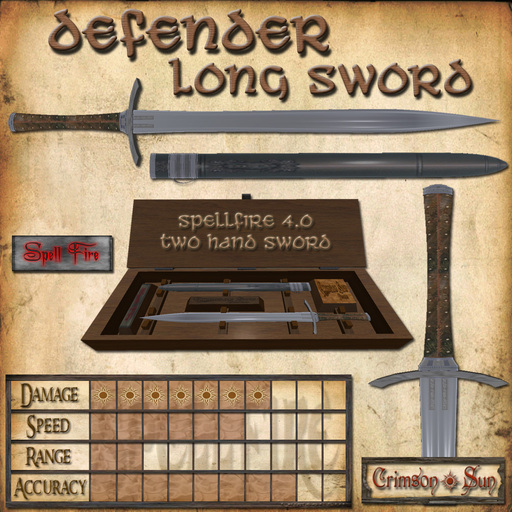 Spellfire Defender Long Sword (Spell Fire 4.0)
