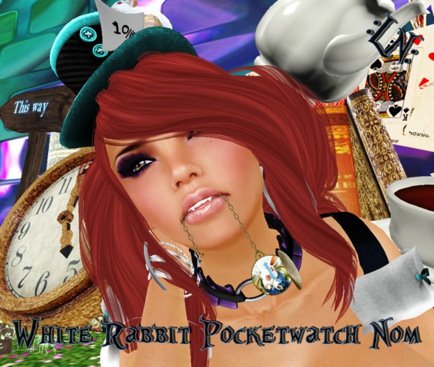 :LN: White Rabbit Pocketwatch Mouth Nom