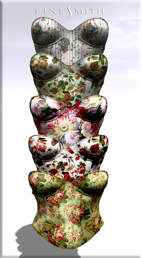 F I N E S M I T H -romance corsets set floral