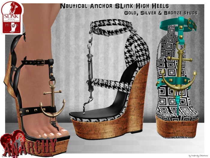 *An@rchy Ink* Nautical SLink High Heels [Monotone]