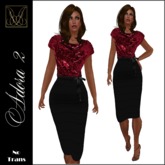 JCD Adora 2 Red Mesh Cowl Dress