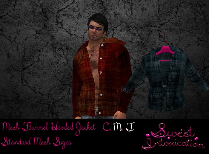 ::Sweet Intoxication: Men's Mesh Flannel Jackets Blue