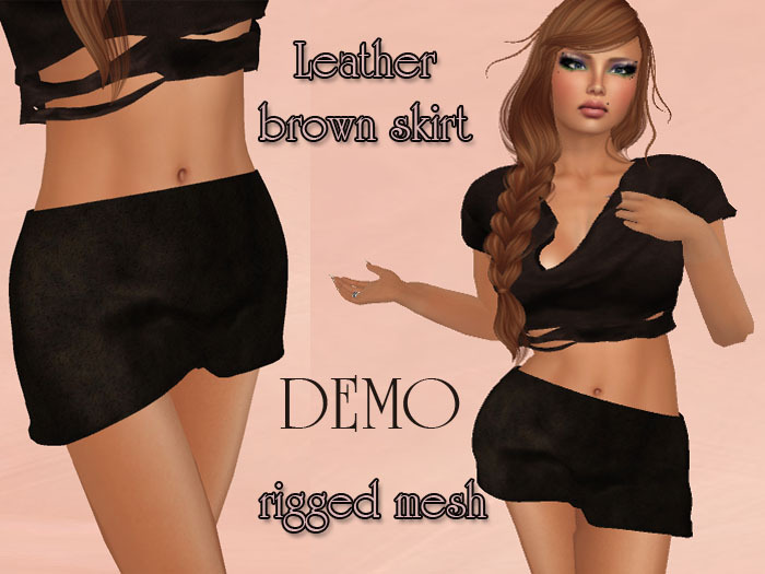 Leather  skirt _rigged mesh_DEMO