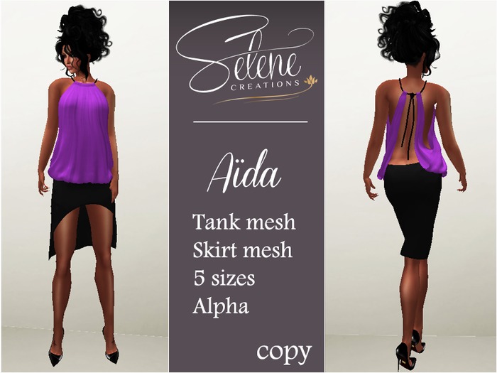 [Selene Creations] Aida Purple skirt & top Mesh