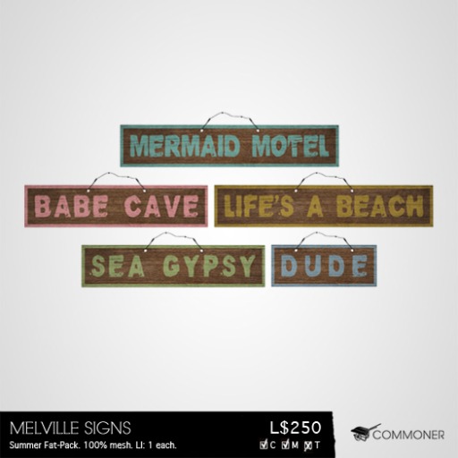 [Commoner] Melville Signs / Beach Fat-Pack