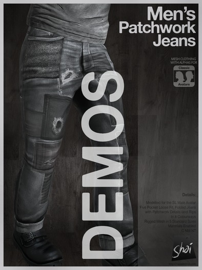 *Shai* Men's Patchwork Jeans - DEMO