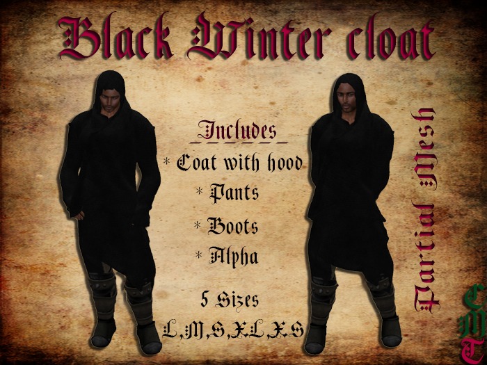 black winter cloat