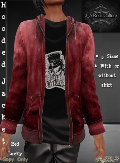 Hooded Jacket Red Lucky