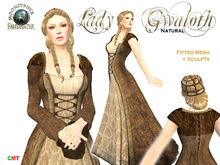 !! FANTAVATAR & MOONSTRUCK !! Lady Gwaloth Natural Medieval Mesh Gown