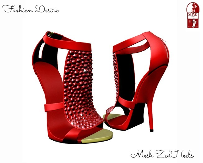 Fashion Desire - Mesh ZEDHeels (Slink) - Red