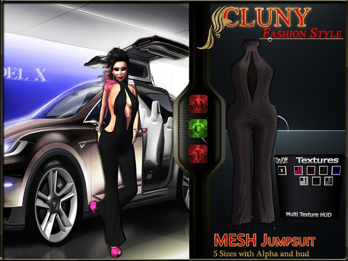 =C.F.S= Mesh collar jumpsuit demo