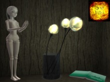 *BP* Cyber Blossom Lamp - Amber