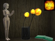 *BP* Cyber Blossom Lamp - Amber