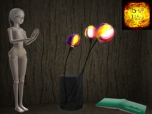 *BP* Cyber Blossom Lamp - Amber