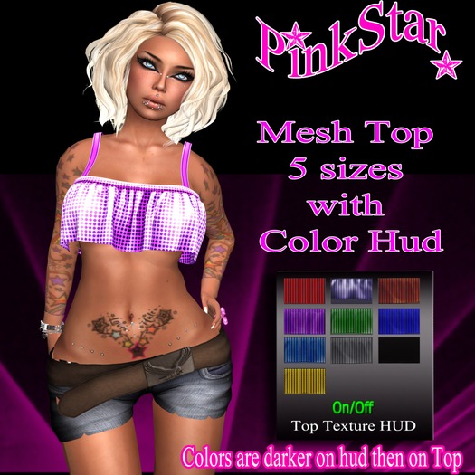 PinkStar Mesh Tank w/Color Hud