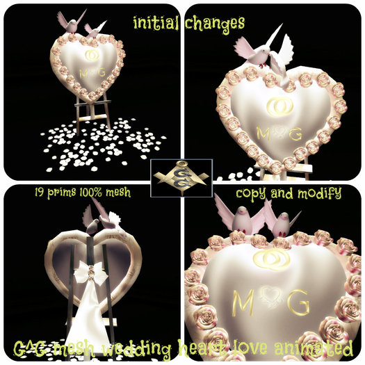 G^G mesh wedding heart love animated
