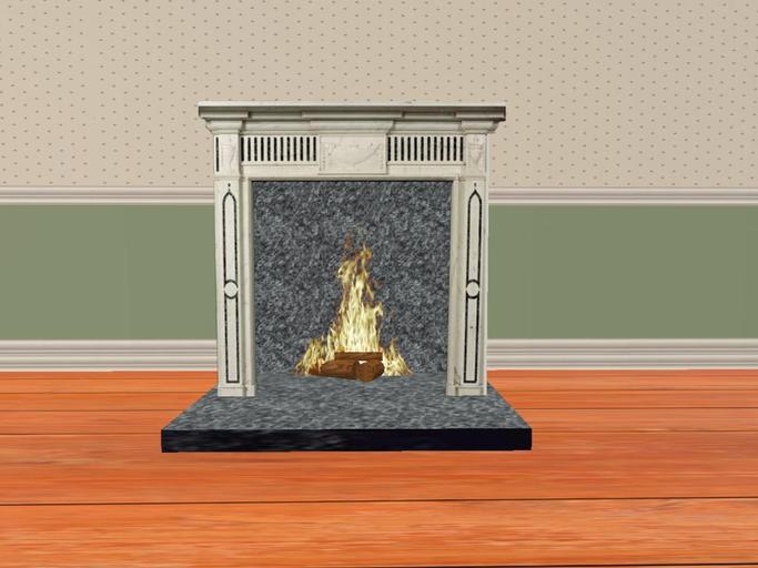 Stone & Black Granite Fireplace