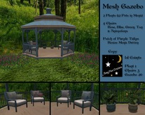 ~Sleepy Moon Creations~ Mesh Gazebo - Blue [Crate]