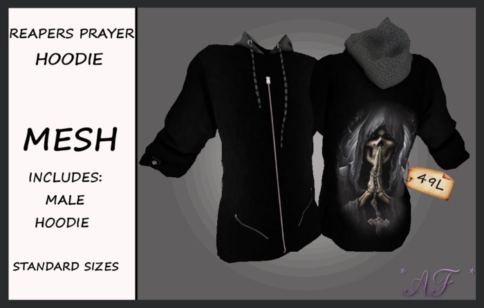 *AF* REAPER PRAYER HOODIE (MESH)