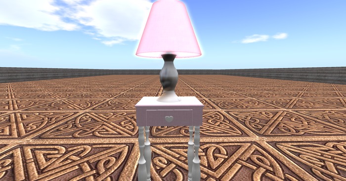 MESH NIGHT STAND & LAMP