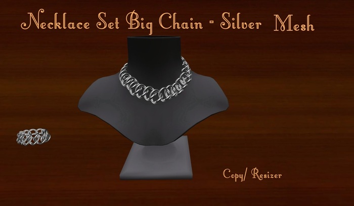 L&R Necklace Set Big Chain silver box