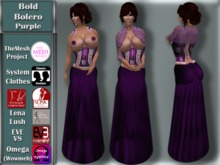 [TKS] BASIC -  Bold Bolero Purple gown