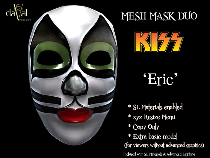 daVal Masks - KISS DUO - Eric (Wear to Unpack)