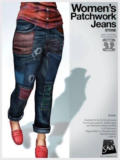 *Shai* Men's Patchwork Jeans - DEMO