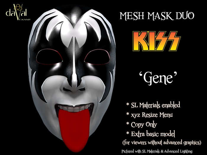 daVal Masks - KISS DUO - Gene DEMO