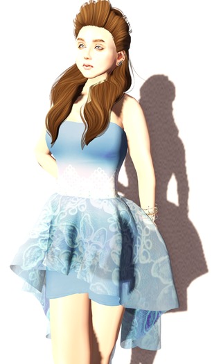 [12 Faeries] Strapless Lace Me Up Sky