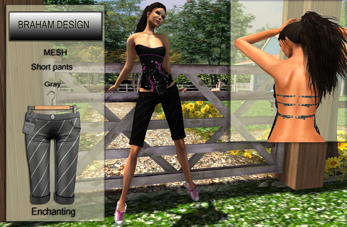 Braham Design Enchanting Gray Short Mesh