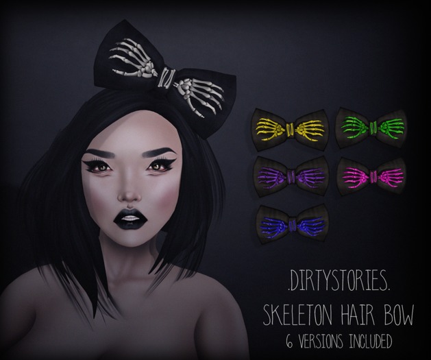 .DirtyStories. Skeleton Hair Bow